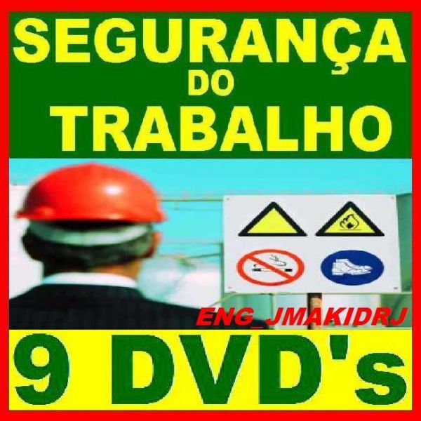 9 DVDs SEGURANÇA DO TRABALHO SAÚDE MEDICINA E NORMAS TÉCNICAS